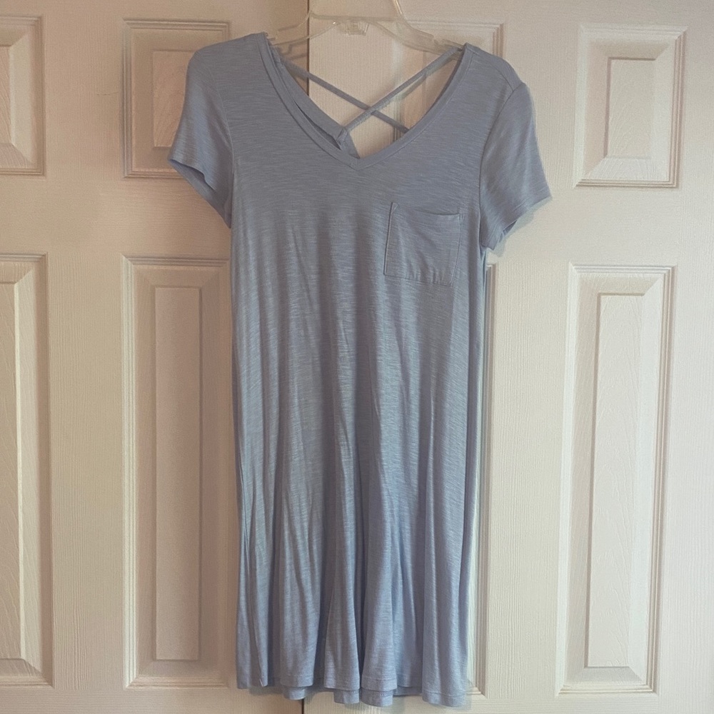 Blue T-shirt dress